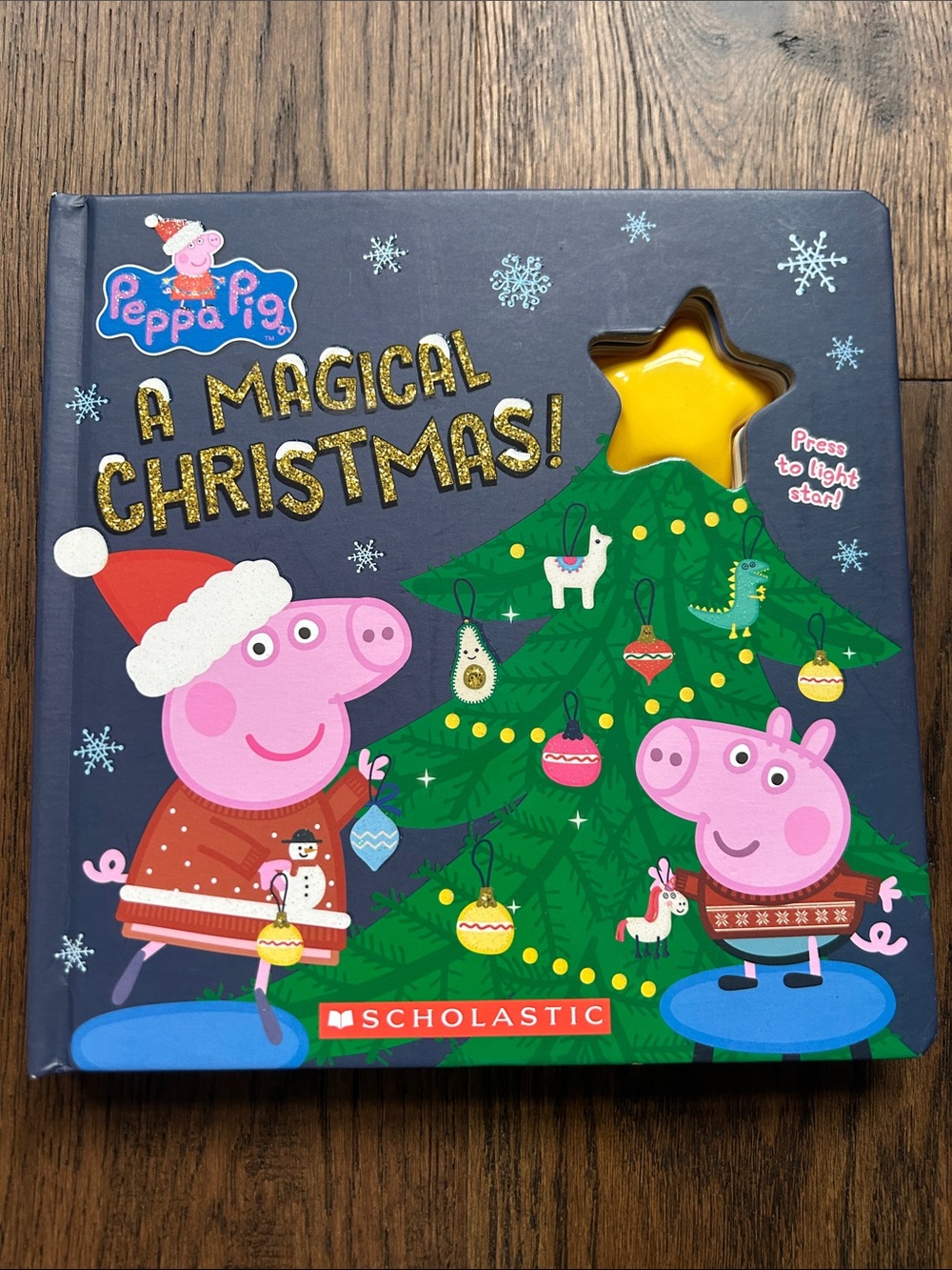 Scholastic Hardcover Peppa Pig A Magical Christmas! – Navy, Green, Pink, Yellow